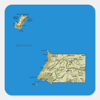 Equatorial Guinea Map Sticker