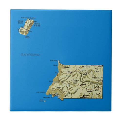 Equatorial Guinea Map Tile