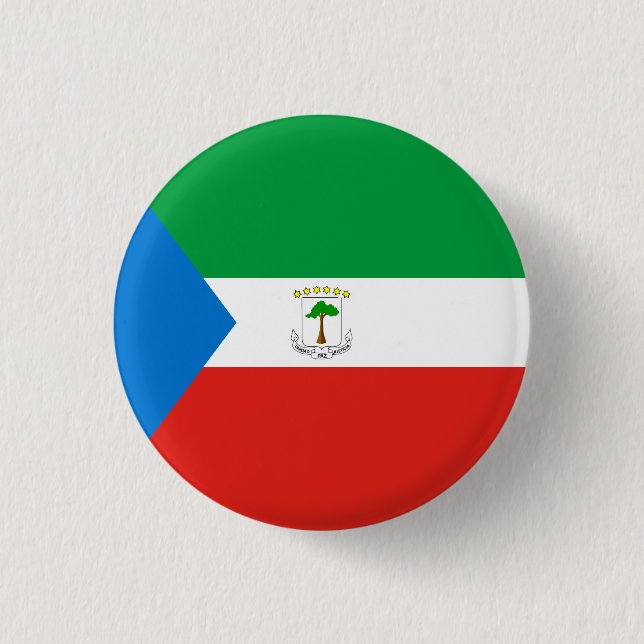Equatorial Guinea National Flag Button (Front)