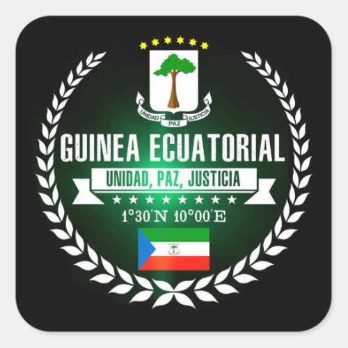 Equatorial Guinea Square Sticker