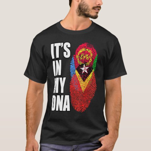 Equatorial Guinean And Eritrean Mix DNA Flag Herit T_Shirt