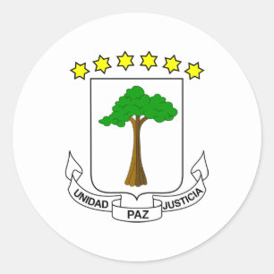 Equatorial Guinean Coat of Arms Classic Round Sticker
