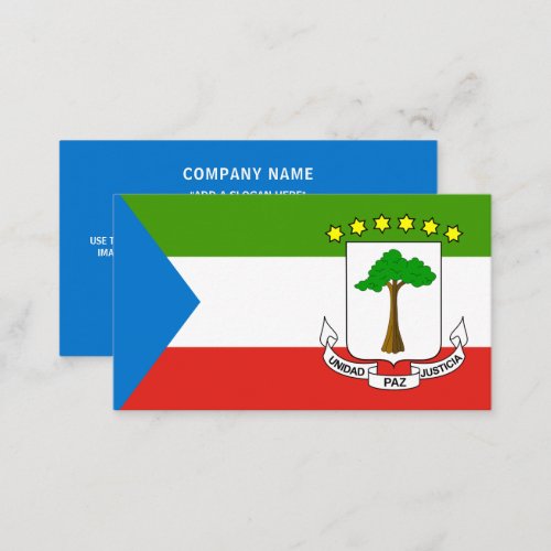 Equatorial Guinean Flag  Coat of Arms Business Card