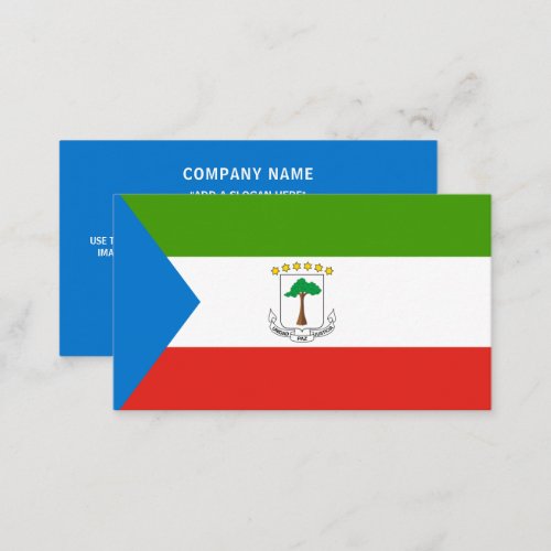 Equatorial Guinean Flag Flag of Equatorial Guinea Business Card