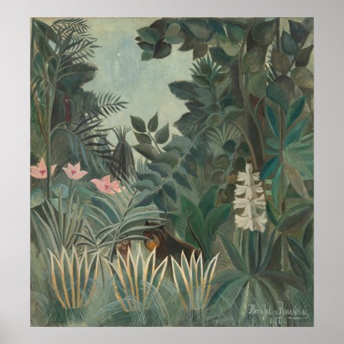 Equatorial Jungle _ Henri Rousseau Fine Art Poster