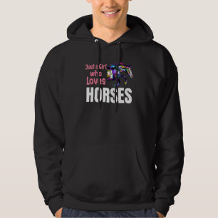 Equestrian Animal Women Just A Girl Who Loves Hors Hoodie