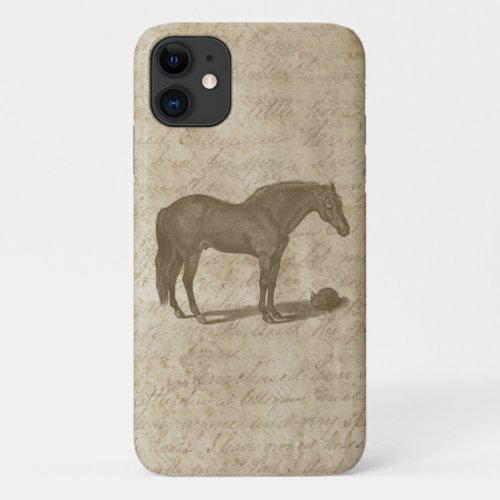 Equestrian Antique Horse Retro Charm iPhone 11 Case