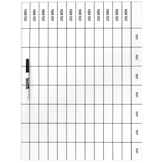 Equestrian Barn Manager Horse Organiser Timetable Dry Erase Board (Front)