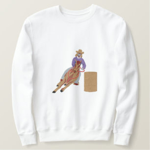 Equestrian Barrel Race Embroidered Sweatshirt