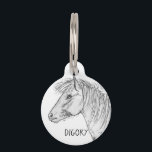 Equestrian Bridle Name Tag<br><div class="desc">A tag featuring your horse's name to attach to bridles,  halters,  saddles,  grooming totes,  etc.</div>