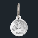 Equestrian Bridle Name Tag<br><div class="desc">A tag featuring your horse's name to attach to bridles,  halters,  saddles,  grooming totes,  etc.</div>