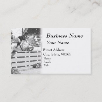 Equestrian Business Card - Hunter Jumper by clcbizcards at Zazzle