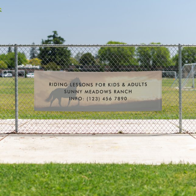 Equestrian Business Horse Riding Lesson Instructor Banner (Insitu)
