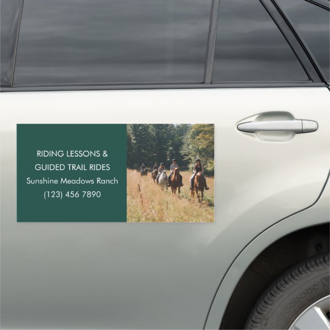 Equestrian Business Horse Riding Riding Instructor Car Magnet (In Situ)