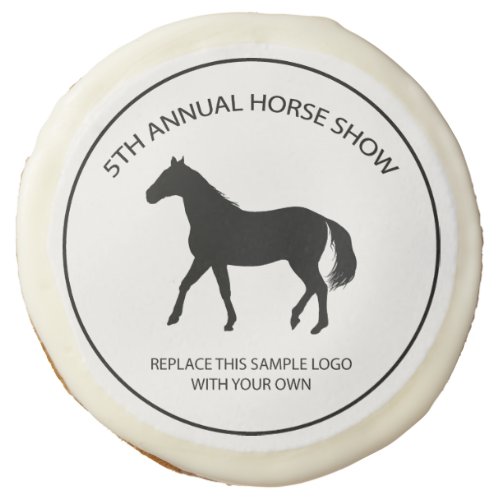 Equestrian Business Horse Show Logo Guest Favors Sugar Cookie