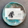 Equestrian Business Modern Watercolor Horse Business Card