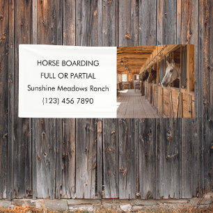 Equestrian Business Promotional Horse Boarding Banner