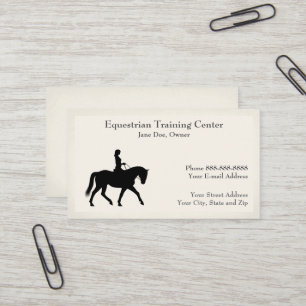 Equestrian Center Riding Stables Business Card