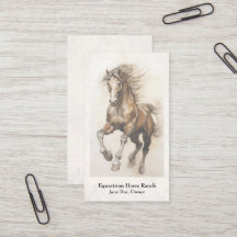 Equestrian Center Riding Stables Business Card