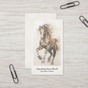 Equestrian Center Riding Stables Business Card