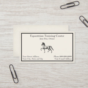 Equestrian Center Riding Stables Business Card
