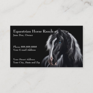 Equestrian Center Riding Stables Business Card