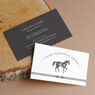 Equestrian Center   Stables   Riding Instructor Business Card