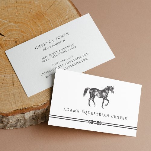 Equestrian Center  Stables  Riding Instructor Business Card