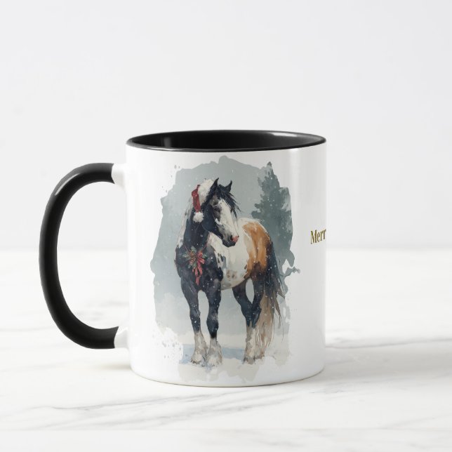 Equestrian Christmas Coffee Mug (Left)
