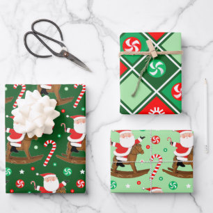Equestrian Christmas Gift Wrapping Paper Sheets