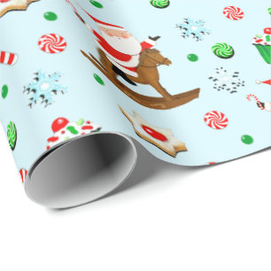 Equestrian Christmas Holiday Wrapping Paper