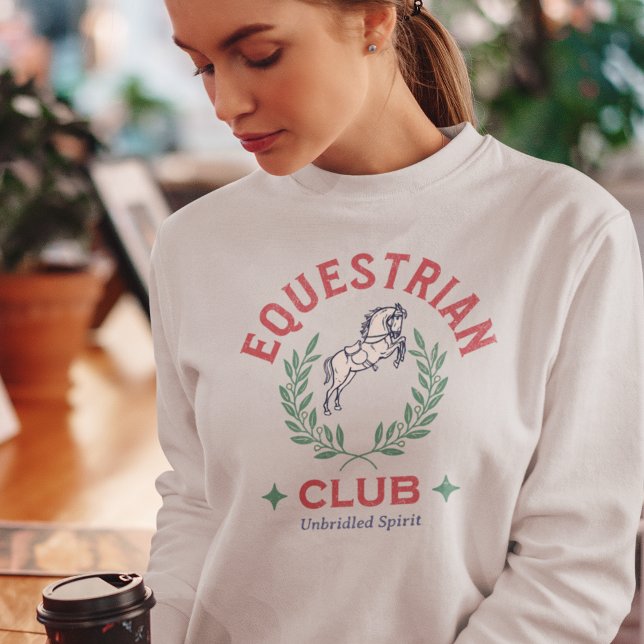 Equestrian Club Retro Vintage Aesthetic Horse  Sweatshirt (Creator Uploaded)