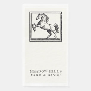 Equestrian Custom Text Vintage Horse Bath Paper Guest Towels