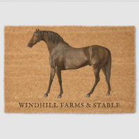 Equestrian Elegant Horse Ranch Barn Custom Name