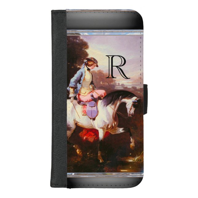 Equestrian Elsa Elegant Monogram iPhone Wallet Case (Front)