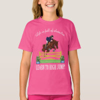 EQUESTRIAN ENGLISH JUMPING HORSE AND RIDER Girl's