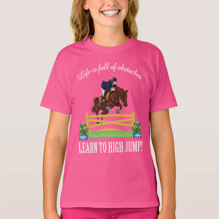 Ladies Equestrian T-Shirt Personalized Womens Competition Top LIVE LAUGH RIDE 
