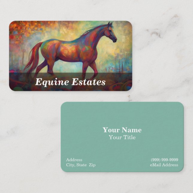 Equestrian / Equine / Horse Business Card (Front/Back)