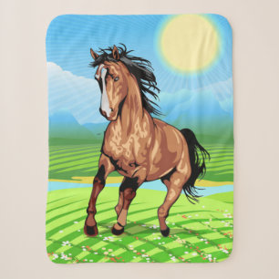 Equestrian - Farm Horse - Horse riding Sherpa Blanket