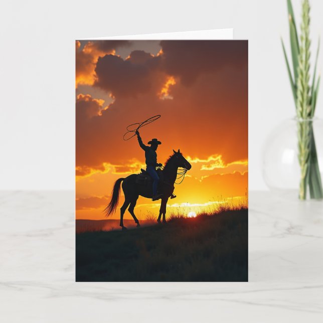 Equestrian Fathers Day Rope Card (Front)