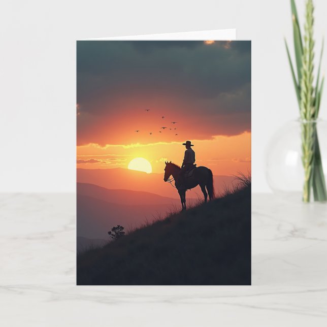 Equestrian Fathers Day Vista Card (Front)