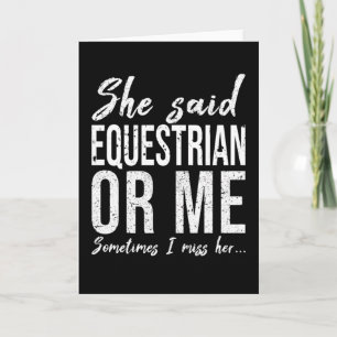 Equestrian funny sports gift card