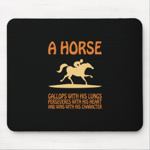 Equestrian Gift A Horse Gallops Mouse Pad