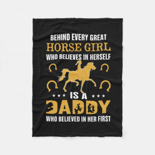 Equestrian Gift Behind Every Great Horse Girl Fleece Blanket