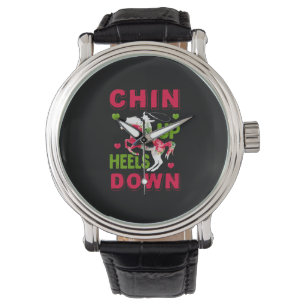 Equestrian Gift Chin Up Heels Down Watch