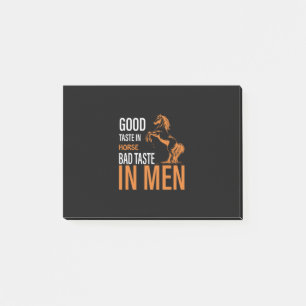 Equestrian Gift Good Taste In Horse Post-it Notes