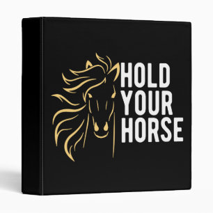 Equestrian Gift Horseback Riding Western  Horse 3 Ring Binder