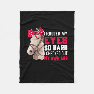 Equestrian Gift | Rolled My Eyes So Hard Fleece Blanket