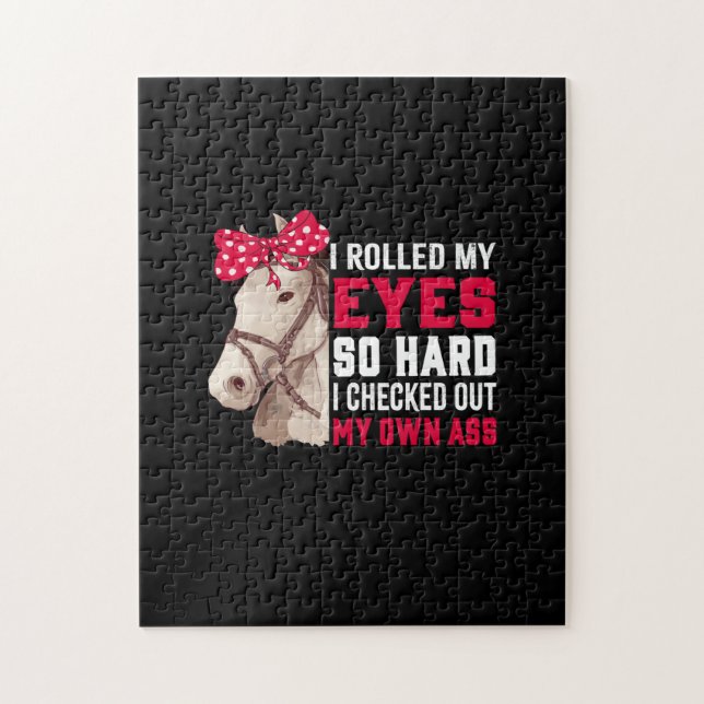 Equestrian Gift | Rolled My Eyes So Hard Jigsaw Puzzle (Vertical)