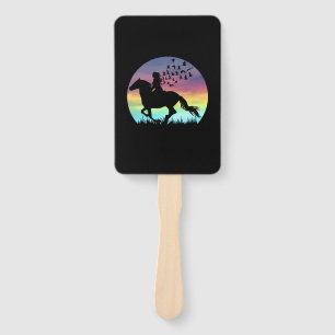 Equestrian Gift   Vintage Awesome Horses Hand Fan